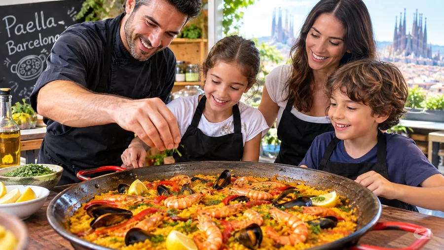 Family and Kid-Friendly Paella Cooking Classes in Barcelona