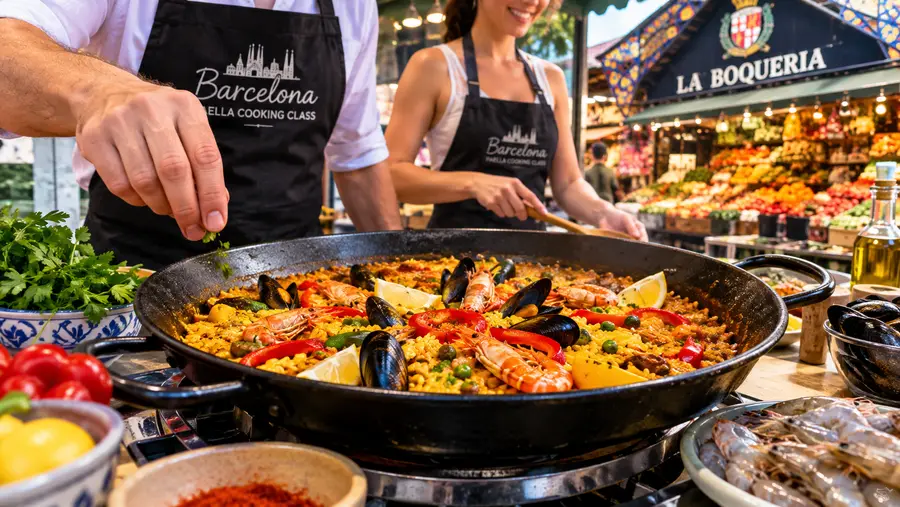 Barcelona Paella Cooking Class with Boqueria Market Visit