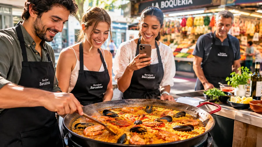 Barcelona Paella Cooking Class with Boqueria Market Visit